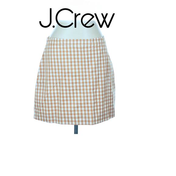 J. Crew Factory Dresses & Skirts - J. Crew lined checker brown and white skirt. 12